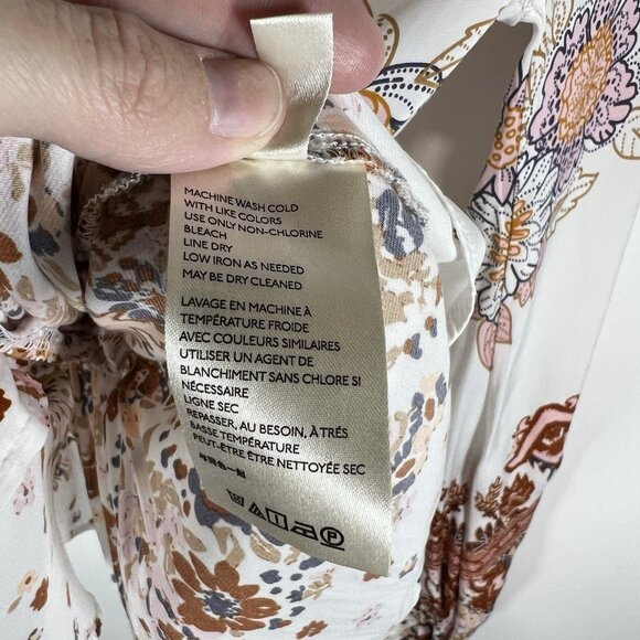 Free People Women's Floral Print Run Free Tie Front Tunic Top Multicolor Size S - Picture 9 of 13